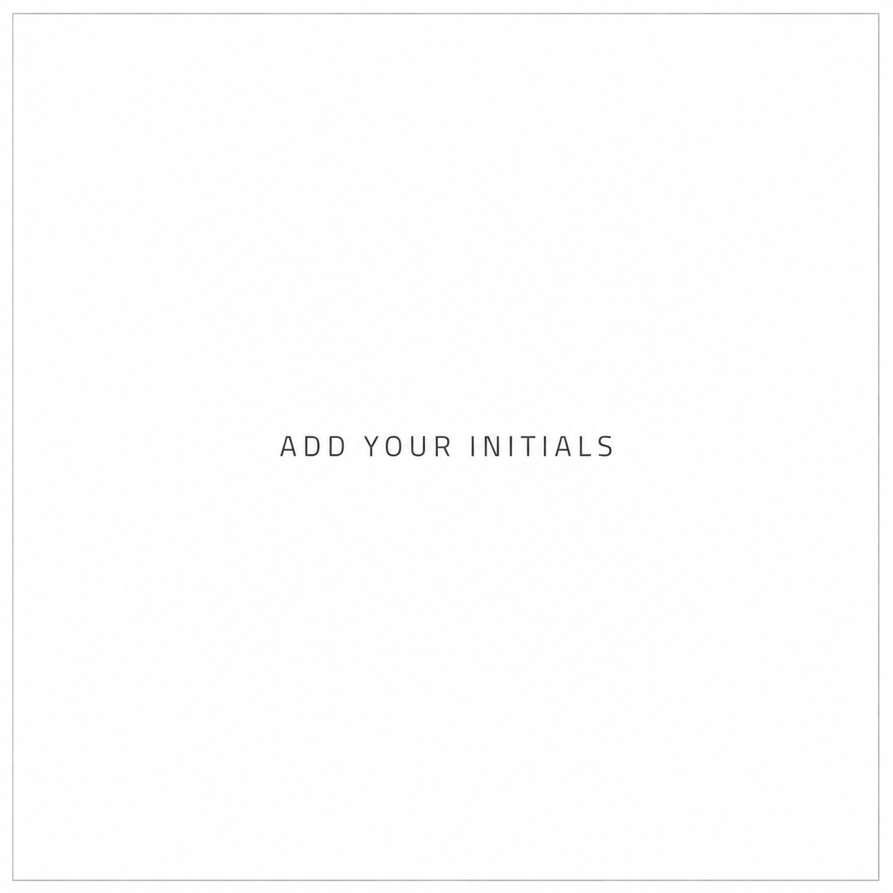 Add Your Initials