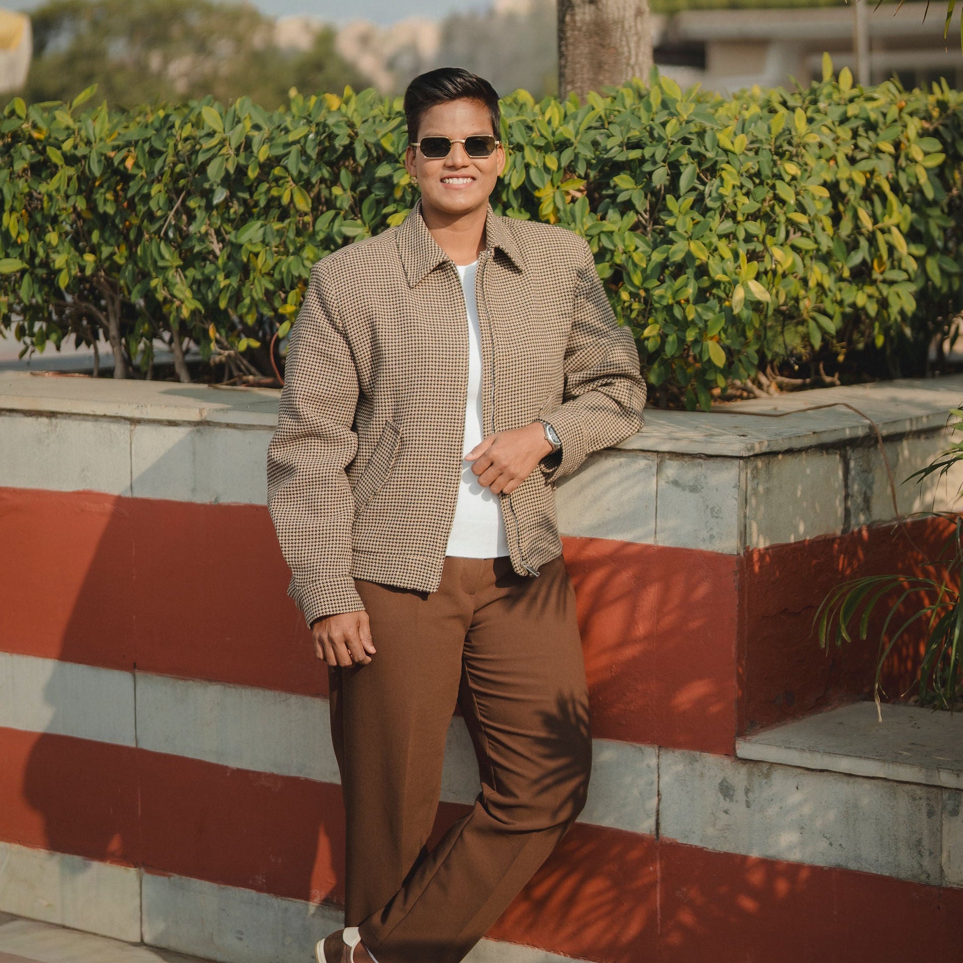 DEEPTI SHARMA WEARING OLIVIER SUN IN GOLD/GREEN