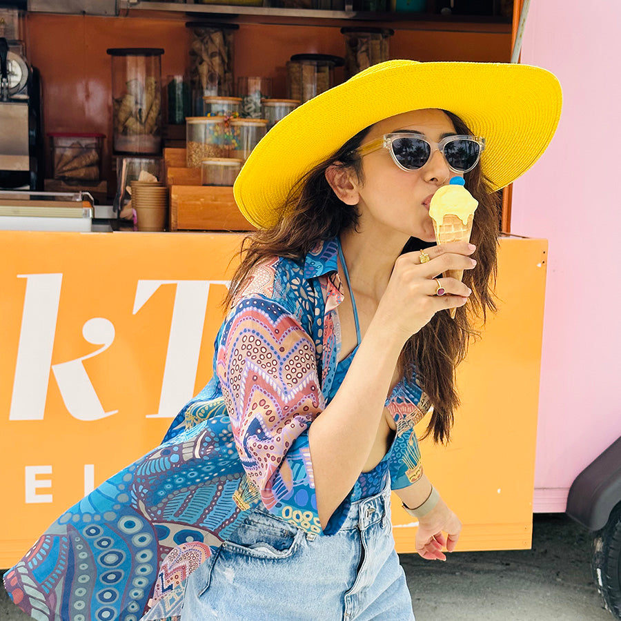 RAKULPREET WEARING LISA SUN IN CRYSTAL/GREY