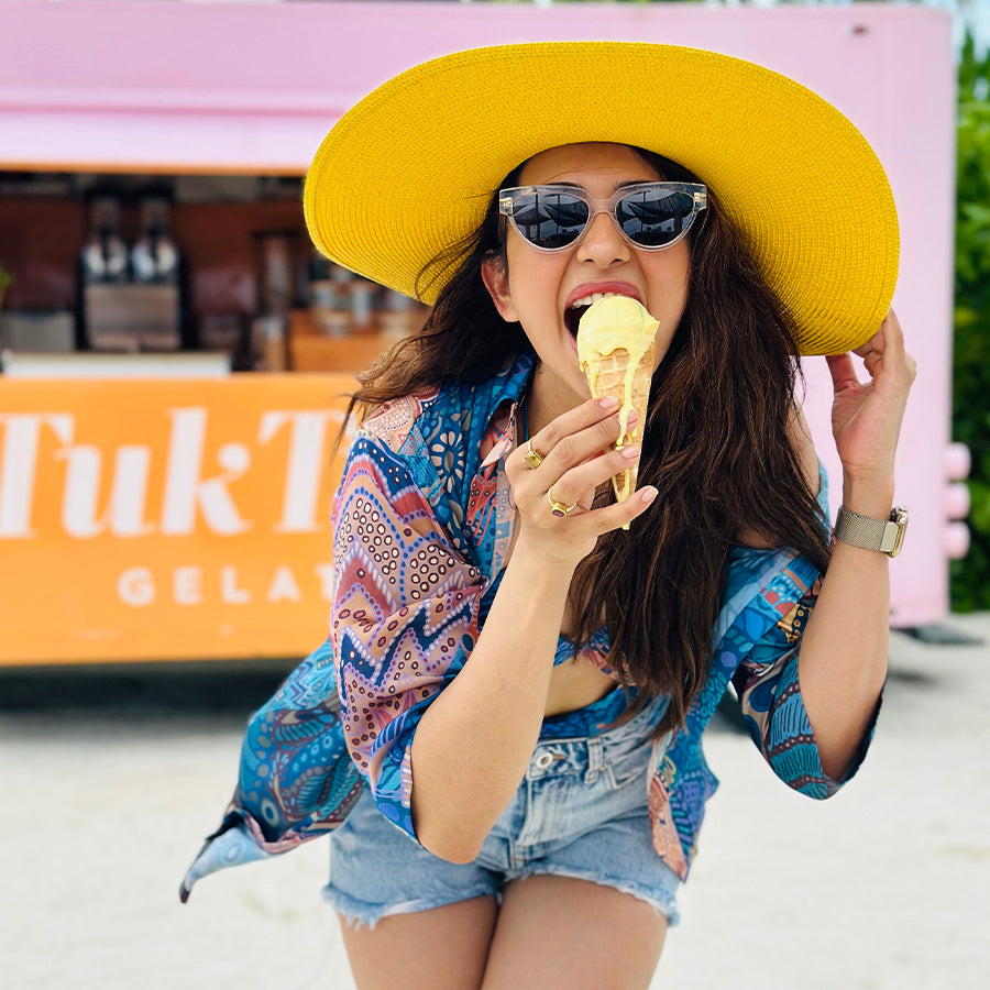 RAKULPREET WEARING LISA SUN IN CRYSTAL/GREY