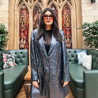 TRISHALA SIKKA WEARING LUCA SUN IN MAROON/ LIGHT MAROON