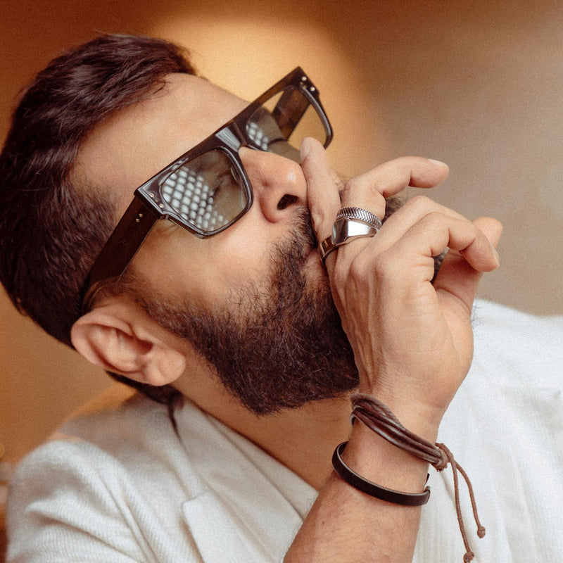 CHIYAAN VIKRAM WEARING GALILEO SUN IN OLIVE GREEN/LIGHT GREEN