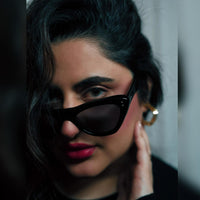 SHEREEN WEARING MARTINA SUN IN BLACK/GREY